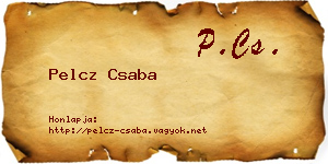Pelcz Csaba névjegykártya