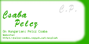 csaba pelcz business card